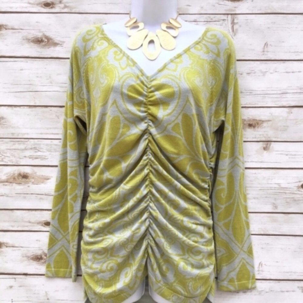 V-Neck Gathered Knit Tunic Top Dress by Sundance